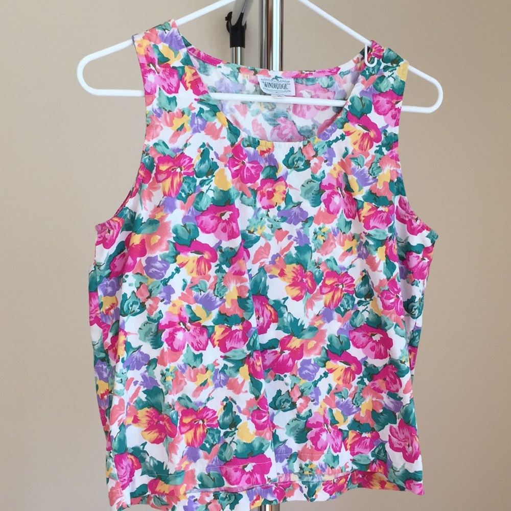 Windridge floral sleeveless top